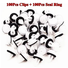 Набор 100 зажимов для дверной панели с уплотнительным кольцом для BMW E30 E34 E36 E38 E46 X5 M3 M5 Z3