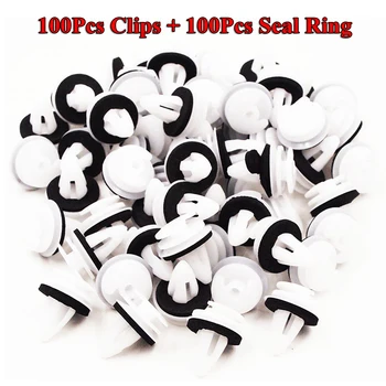 

Set of 100 Door Panel Clips W/Seal Ring For BMW E30 E34 E36 E38 E46 X5 M3 M5 Z3