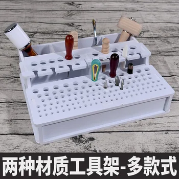 

DIY Leather Craft Hand-sewn Storage Table Leather Art Leather Goods Leather Carving Punch Toolbox Printing Tool Holder