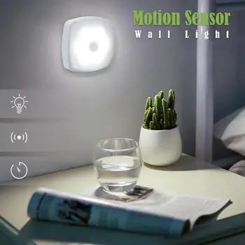 

Square LED Light Cabinet Corridor Lamp Smart Intelligent Human Body Motion Sensor Night Light for Home Lighting Garden Light