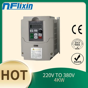 

220v input 4kw Inveter 4kw VFD 3-phase 380V output inverter Frequency Converter Variable Frequency Drive Motor Speed Control