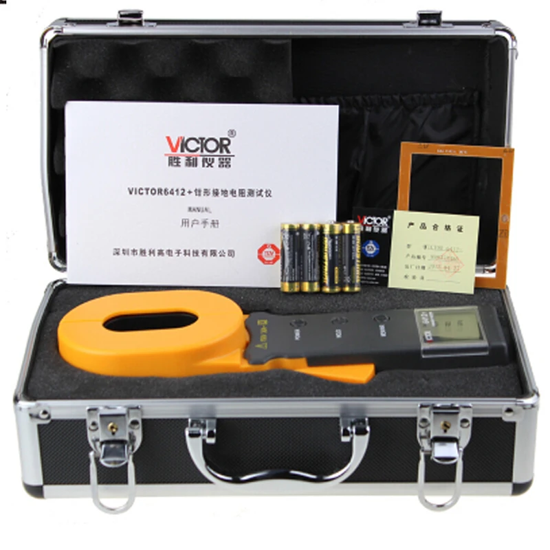 VICTOR instrument VC6412+ цифровой измеритель сопротивления заземления, измеритель сопротивления заземления, измеритель сопротивления заземления