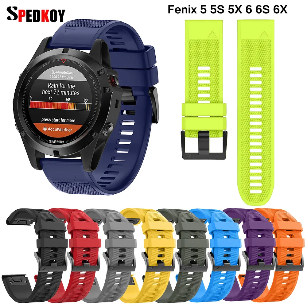 Для Garmin fenix 5 5X Band быстро легко подходит 26 мм 22 ремешок для часов, мм для Garmin Fenix 6X3 3HR 5X Plus Forerunner 935 S60 браслет