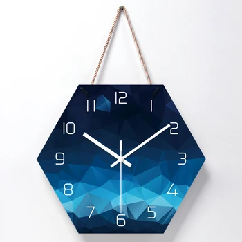 

Lanyard Creative Mute Modern Design Large Wall Clock Clocks for Home Kitchen Living Room Decor Battery Operated Silent