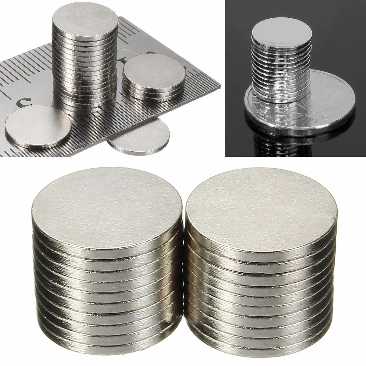 

100Pcs Rare Earth 10mm x 1mm N50 Magnets Super Strong Disc Round Neodymium