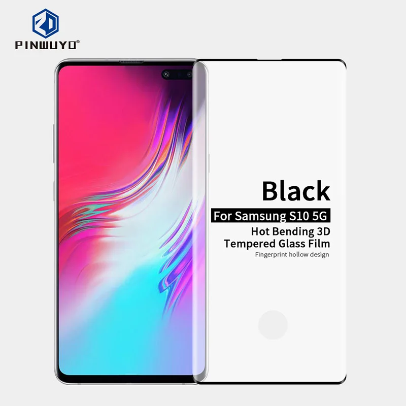 For Samsung S10 5G PINWUYO 3D Curved Tempered Glass Film For Samsung Galaxy S10 5G 9H Full