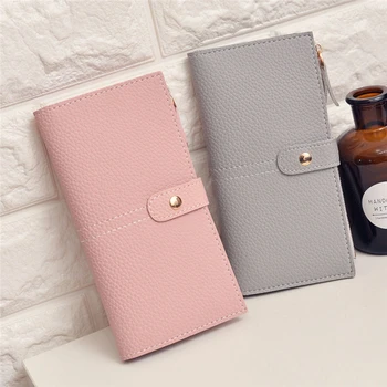

2020 Women Wallets Name Fashion Long Leather Top Quality Card Holder Classic Female Purse Zipper Wallet For Women