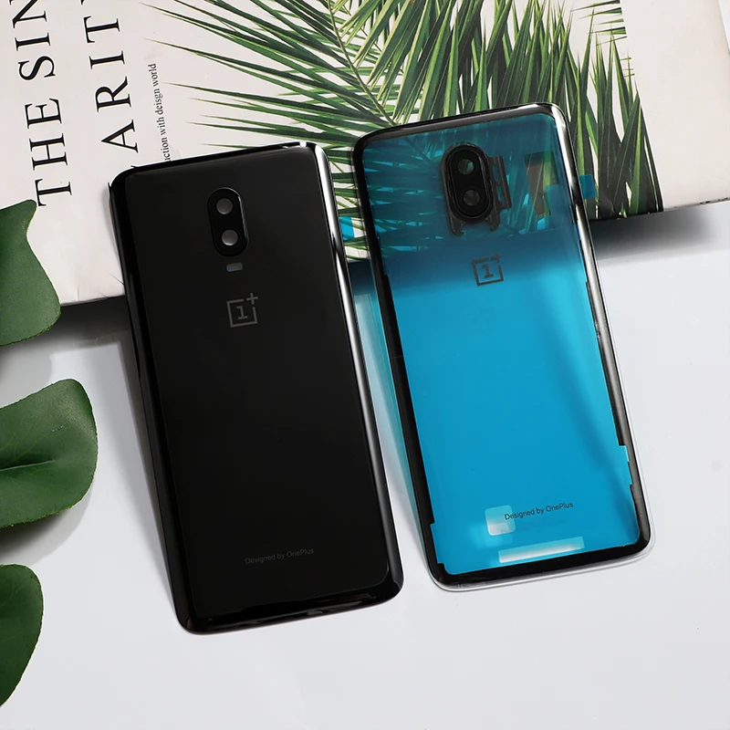 

Oneplus6T Original Housing For Oneplus 6T One Plus Battery Door Real Back Cover Glass Replacement Parts With Camera Glass Glue