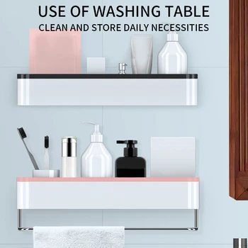 

Storage In The Bathroom Wall-mounted Storage Racks Towel Bath Organizer For Kitchen WC Home Garden Bathroom Accessories