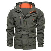 Мужские куртки с капюшоном размера плюс 4XL, весенне-осенняя куртка, Мужская одежда, повседневное плотное теплое пальто, куртка-карго, верхняя одежда Abrigo Hombre