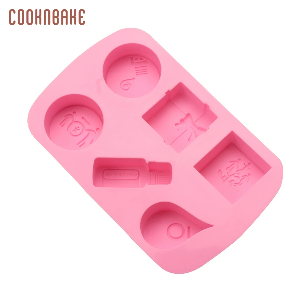 COOKNBAKE силиконовая форма для торта Кондитерская выпечка форма подарочной коробки Форма для пудинга 6 отверстий мыло свечи гипса инструмент украшения торта