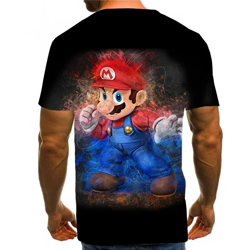 Новая летняя футболка в стиле Харадзюку с классическими играми Супер Марио футболка с 3d принтом Марио футболка для рождественского костюмированного представления в стиле хип-хоп