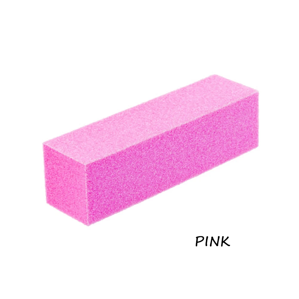 Pink Буферный блок для ногтей, 4 варианта полировки, шлифовальный буфер для домашнего профессионального маникюра, педикюра, набор, 1 шт. в упаковке - Цвет: Pink