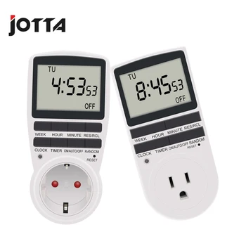 

Electronic Digital Timer Switch EU US Plug Kitchen Outlet 230V 110V 7 Day 12/24 Hour Programmable Timing Socket