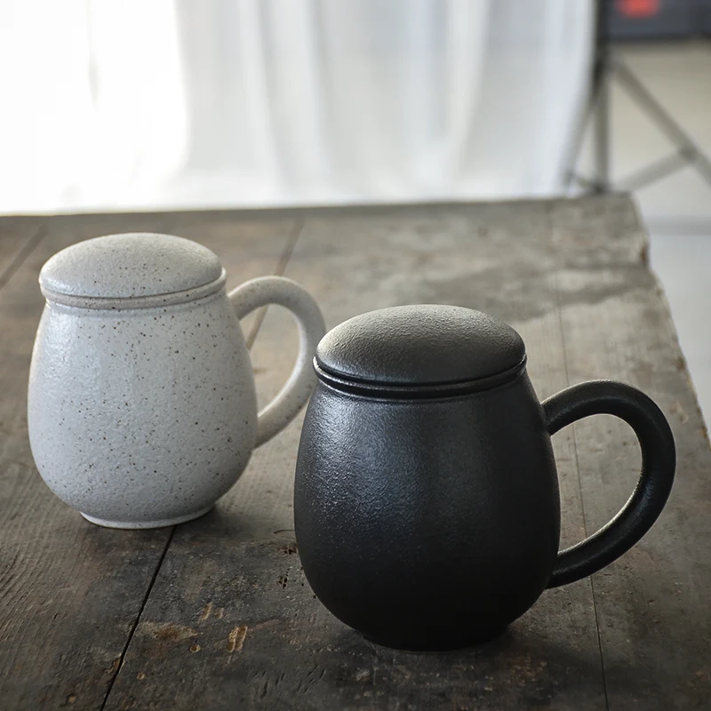 

LUWU ceramic tea mugs with filters chinese coffee cup tea cup drinkware 350ml