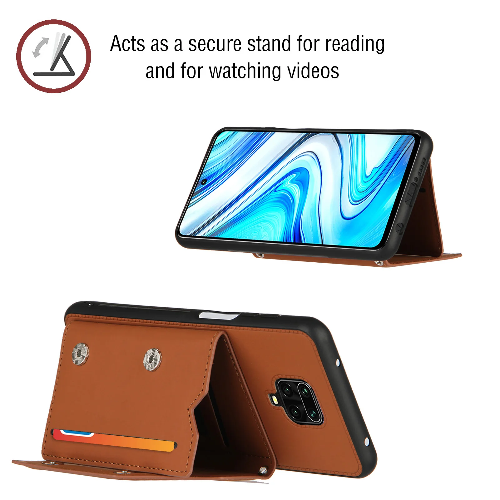 xiaomi leather case charging For Xiaomi Redmi Note 9 Pro Max 9S Case Soft PU Leather With Stand Card Skin protective Back Cover Case For xiaomi Redmi 9 9A phone cases for xiaomi