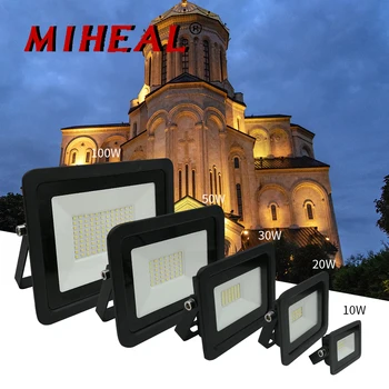 

10W 20W 30W 50W 100W LED Industrial Lighting 110V/220V Outdoor Security Landscape Floodlight Wall Lamp Spotlight IP68 Work lamp
