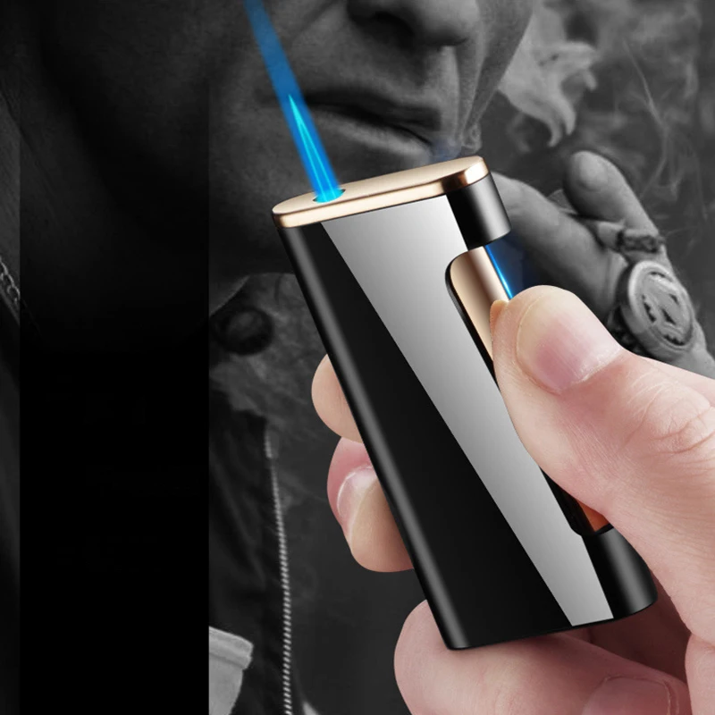 

2020 New Metal Straight Into The Blue Fmale Firepower Inflatable Lighter Butane Gas Encendedores Cigarette Isqueiro Accessories