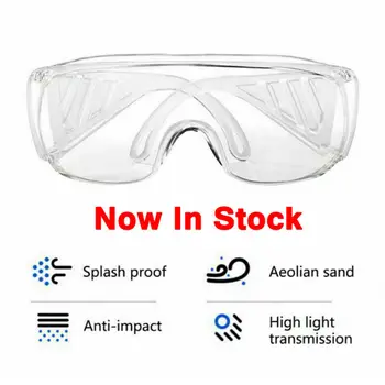 

Transparent Safety Goggles Glasses Eye Protection Work Lab Anti Dust Clear Lens Work Protective Anti-fog Seal Eye Protection Hot