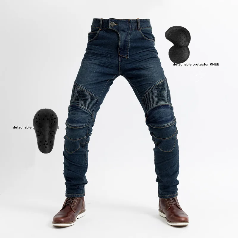 Classic Motorcycle Pants Men Moto Jeans Protective Gear Riding Touring Motorbike Trousers Motocross Pants motorcycle pants motorcycle jeans