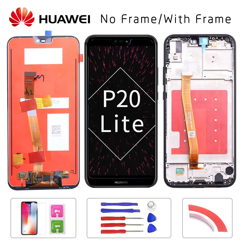 E-family 5,8" ЖК-дисплей для HUAWEI P20 Lite ЖК-экран для HUAWEI P20 Lite ANE-LX1 ANE-LX3 Nova 3e с рамкой