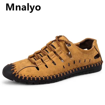 

New Big Size Summer Comfortable Casual Shoes Loafers Men Shoes Quality Split Leather Shoes Men Flats Hot Sale Moccasins Shoes