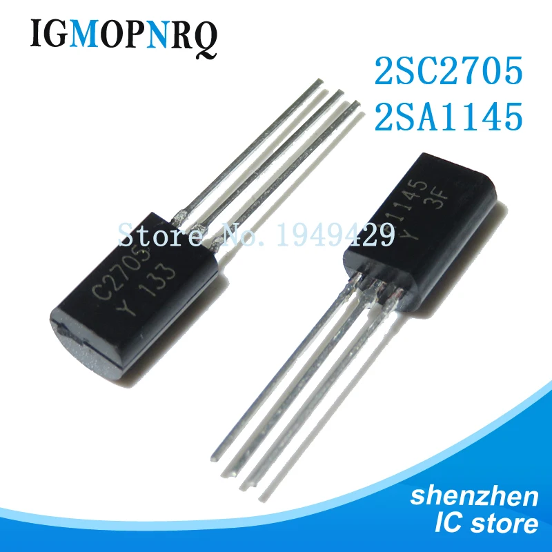 100 пар 50 шт. A1145 2SA1145 и C2705 2SC2705 до 92 новые | Электронные компоненты принадлежности