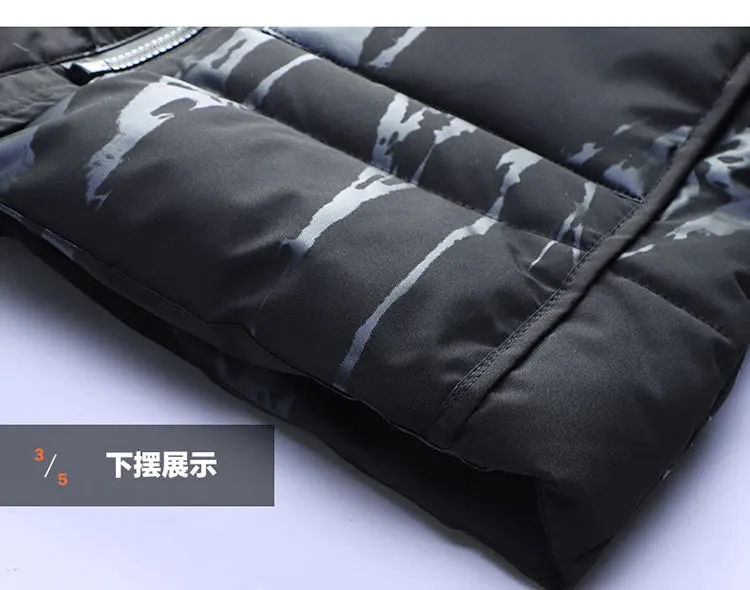 Winter Thick Warm Hooded Cotton-padded Clothes Men Korean-style Trend Mid-length Service Cotton-padded Jacket Sub-Coat Loos