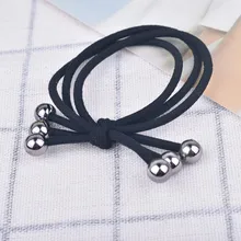 Лента для волос с черными бусинами, аксессуары для волос, три в одном, лента для волос с узлом, головной убор для завязывания волос, лента для волос, 2 юаня, магазин, поставка G