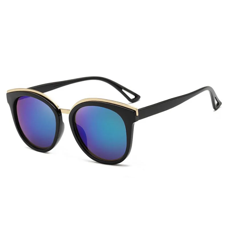 

Retro UV400 Women Sunglasses Reflective Colorful Coating Men Glasses
