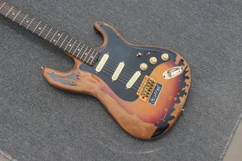 

2019 new + factory + Relic SRV Handmade electric guitar aged Stevie Ray Vaughan version SRV custom electric guitar free shipping