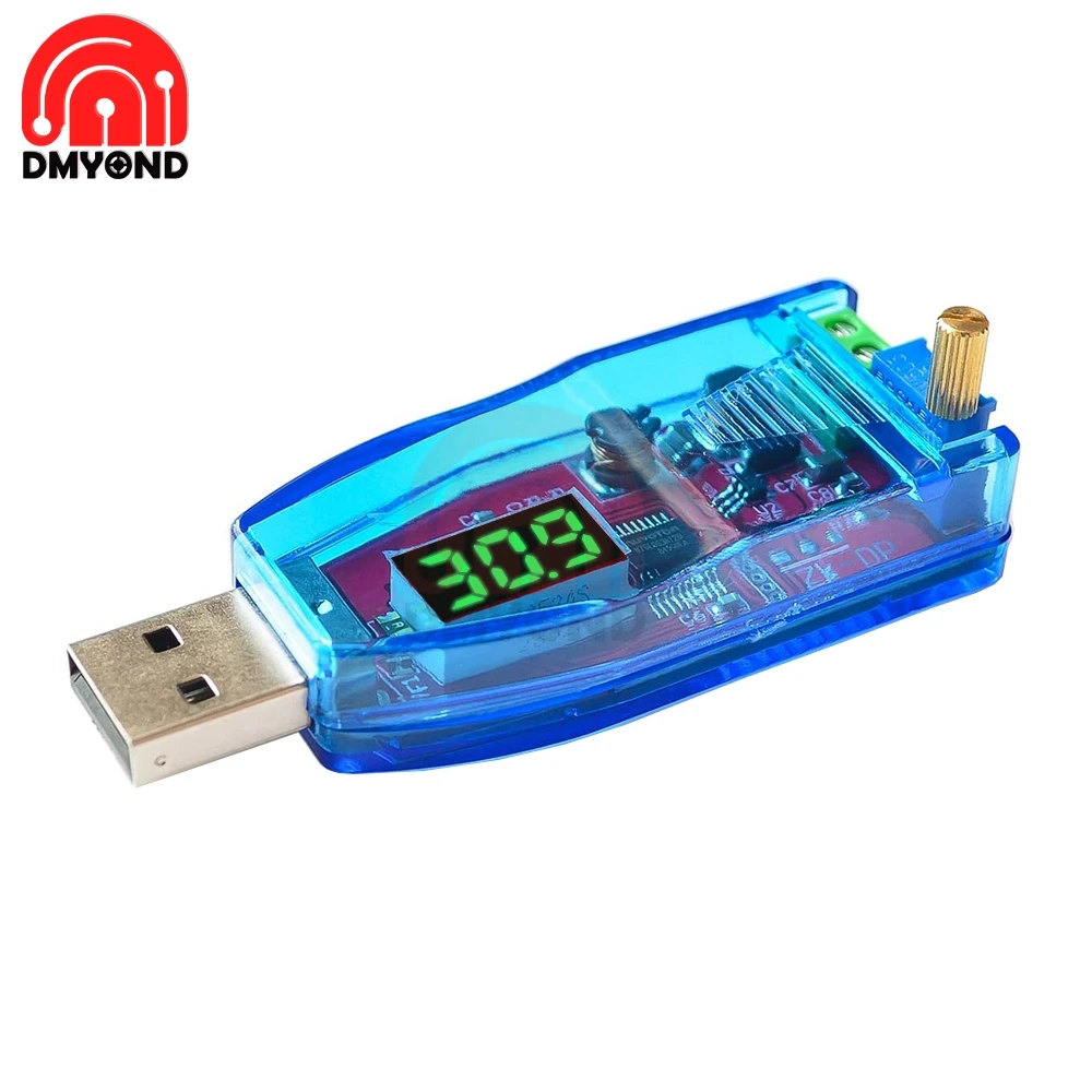 Золотой Step шаг вверх вниз 5 В до 3,3 В 9 в 12 В 24 в USB блок питания модуль красный зеленый Дисплей Напряжение вверх кнопка регулировки - Цвет: Золотой