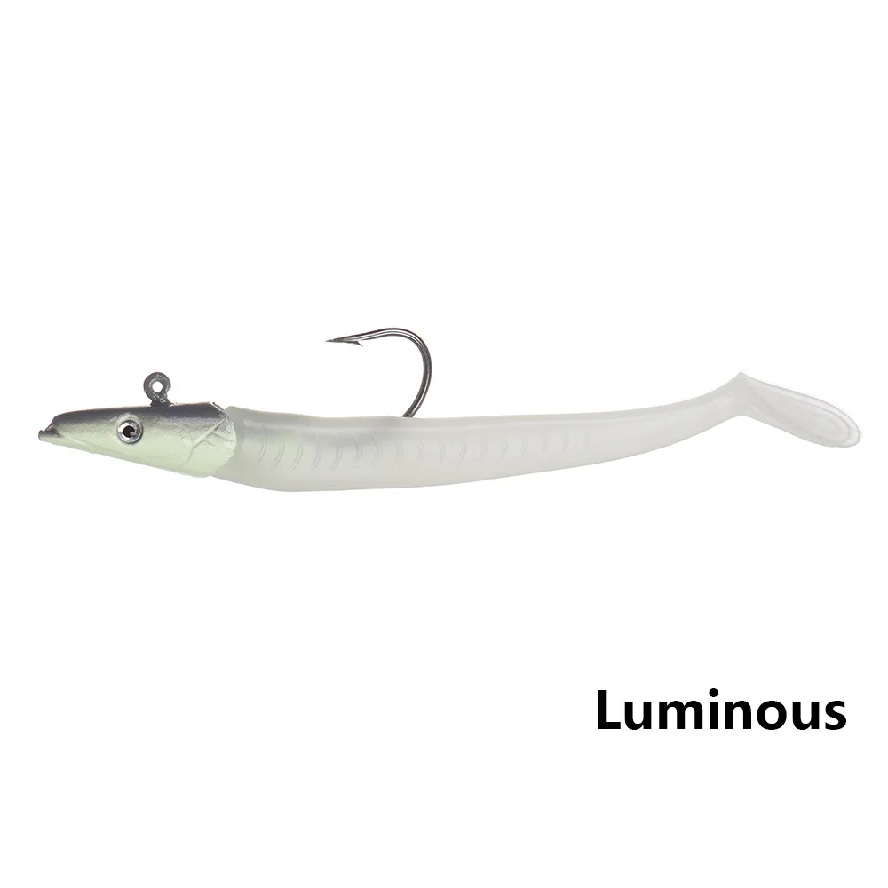 10/5PCS Soft Silicone Luminous Crazy Fish Sand Eel Wobbler Lure With Hook Bait Kit For Outdoor Fishing Accessories_voghion.com