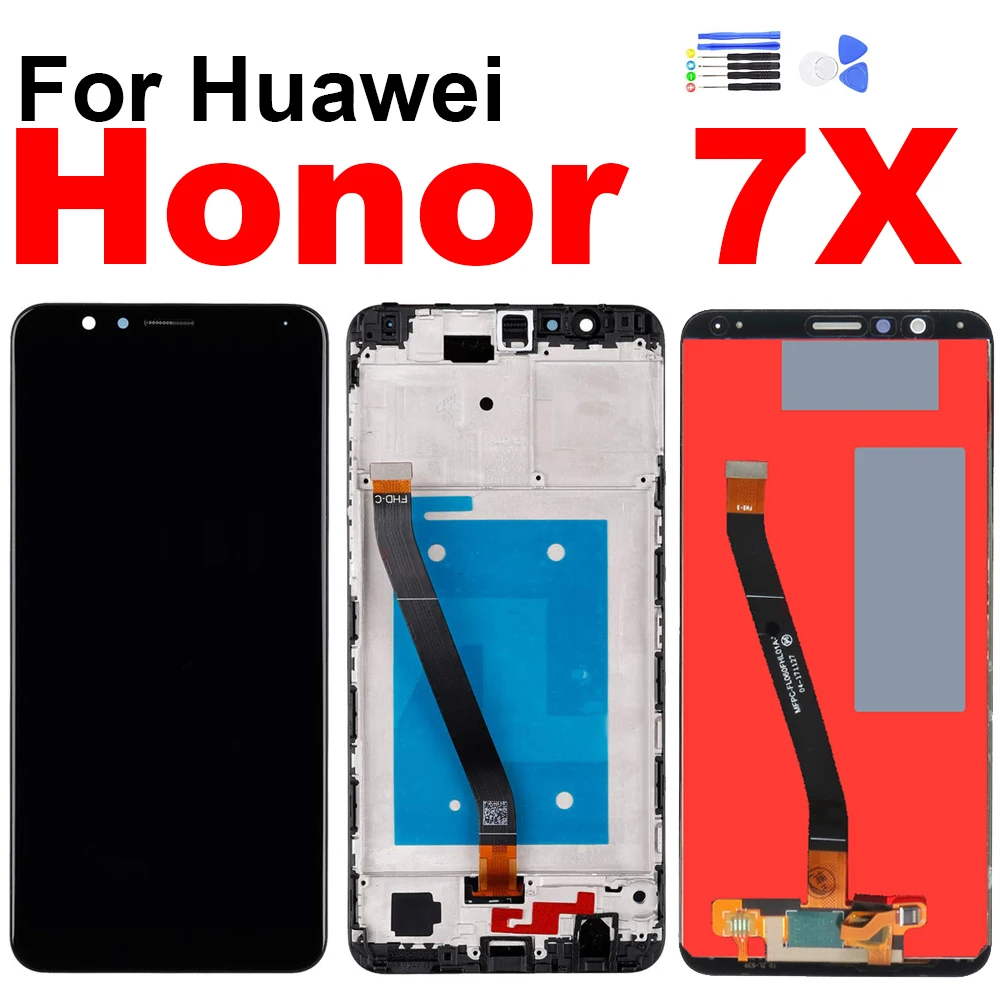 

For Huawei Honor 7X Display Touch Screen Digitizer LCD Assembly for Huawei Honor7X BND-AL10 L21 Screen Frame Repair Replacement