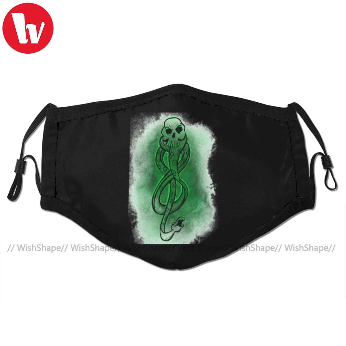 Лицевая маска Slytherin для лица с 2 фильтрами взрослых | Аксессуары одежды
