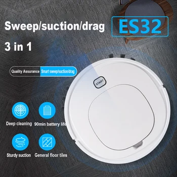 

ES32 Robot Vacuum Cleaner For Home Smart Wireless 90min Using Time 1500MAH Mopping Sweeping Suction 3 In 1 Household Sweeper New