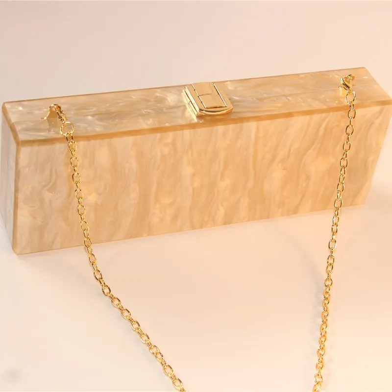 25X9 cm magnet inside metal claps women brand flap acrylic box clutches evening Shoulder Messenger Bags Ladies Purse Wallet