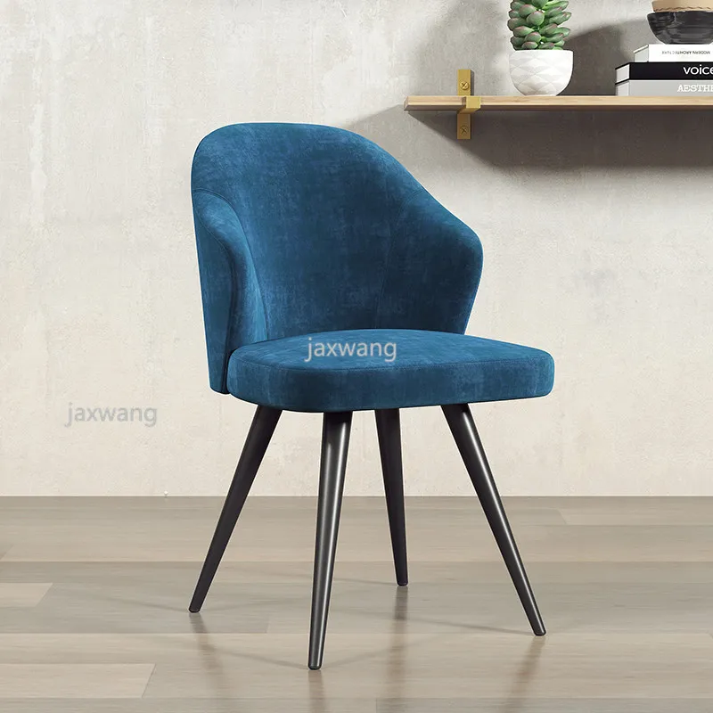 

Dining Chair Contemporary Contracted Household Flannel Chair Makeup Chair Dressing Nordic Ins Style Back Living Room Chair