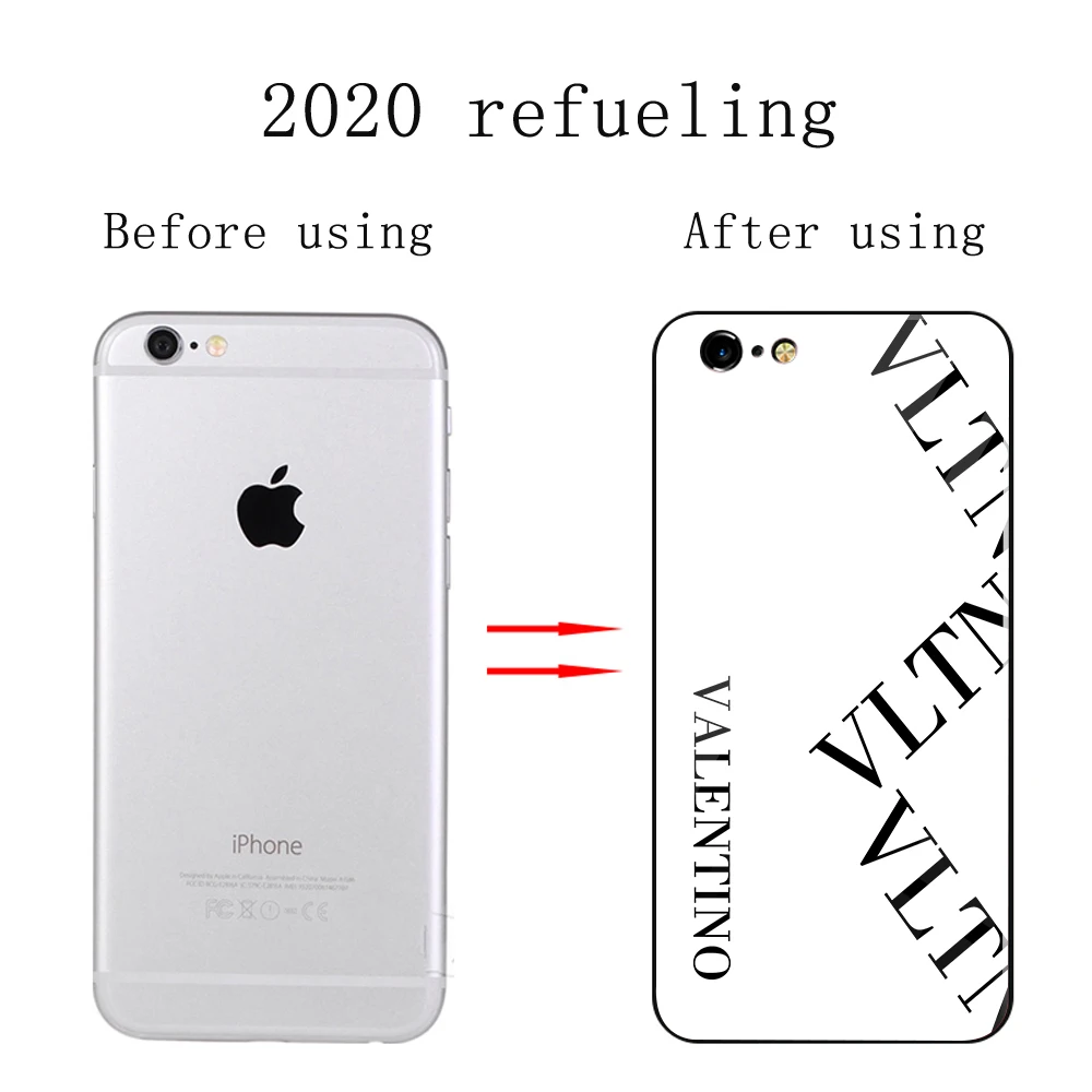 

Luxury VLTN Brand glass Phone case for Iphone 11 Pro Max X10 XS XR 6s 7 8plus DIY for Sumsung Galaxy Note 8 9 10 Plus S8 9 S10E