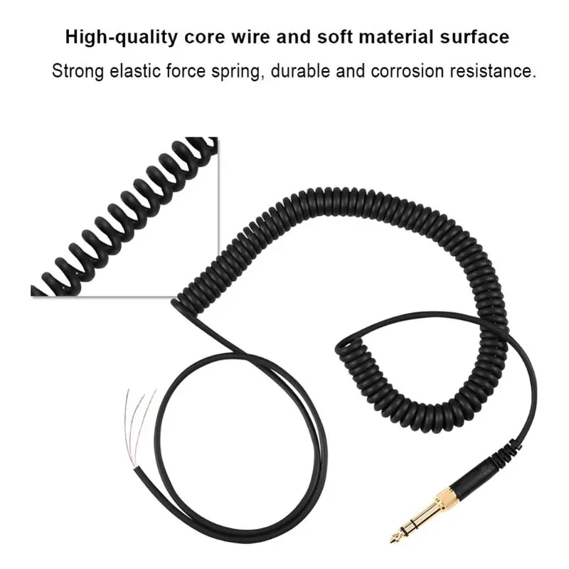 Replacement Spring Cable Cord Wire Plug for Beyerdynamic DT 770 770Pro 990 990Pro Headphone Accessories