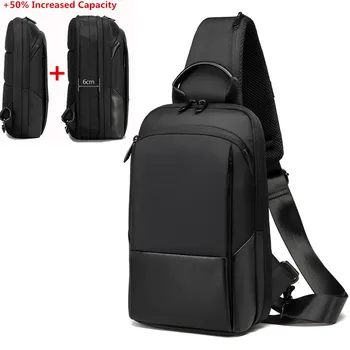 

Expandable SUUTOOP Oxford Men's Waterproof Multifunction Crossbody Bag Shoulder Bags Messenger Travel Chest Bag Pack for Male