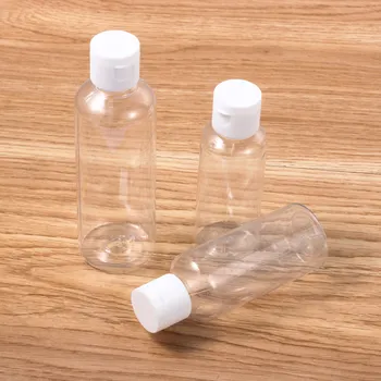 

10X Empty Container Bottle Dispenser Shampoo Lotion Squeeze Jar Plastic Clear 30/50Makeup Refillable Travel Accessories
