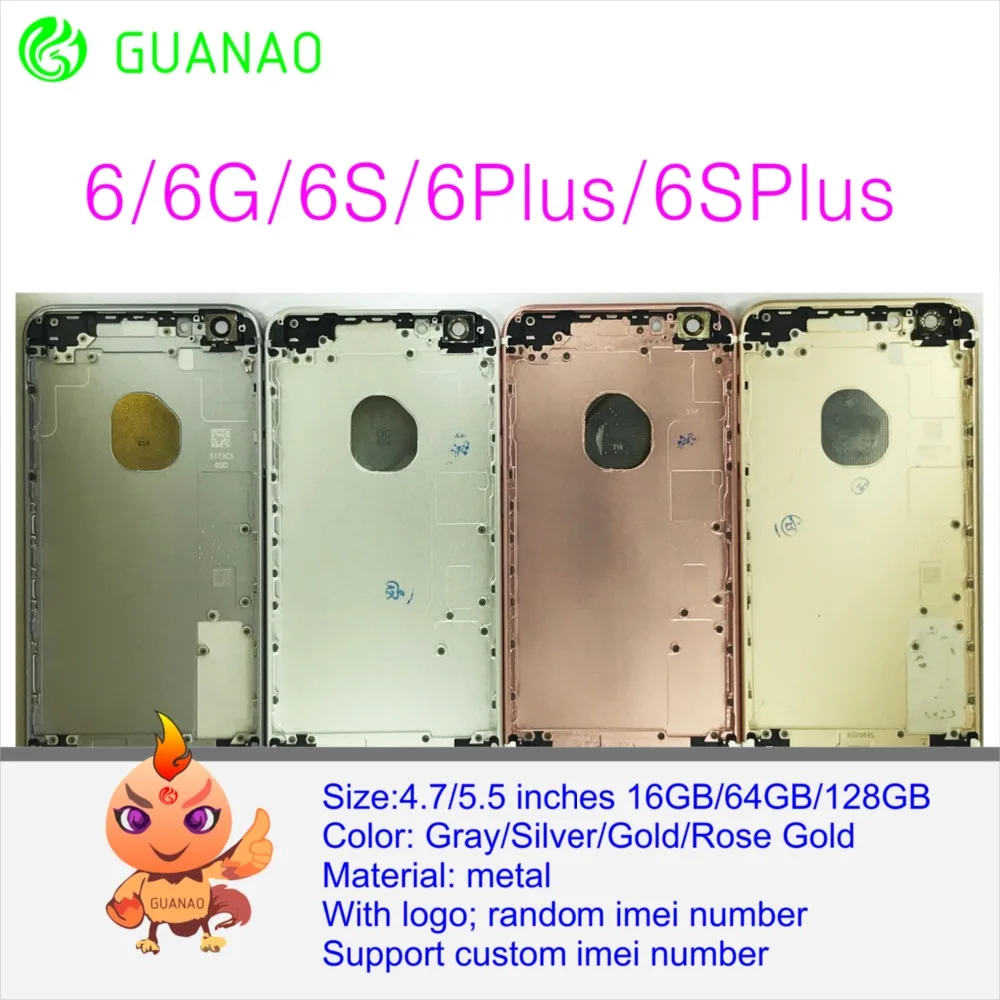 Задняя крышка для iPhone 6, 6G, 6S Plus, задняя крышка для батареи, чехол для задней двери, чехол для 6splus, 6 Plus, замена средней части корпуса