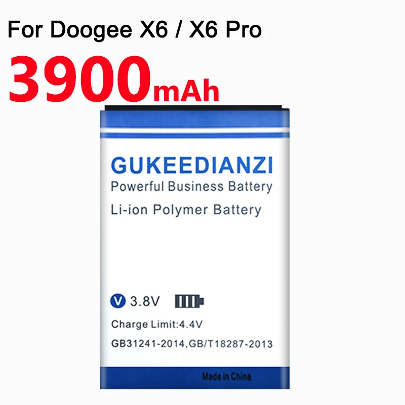 Мощная батарея GUKEEDIANZI мобильный телефон для Doogee X6 / Pro 3900 мАч сменная стабильная