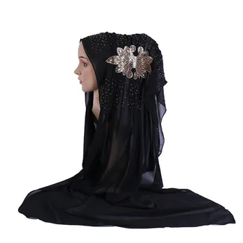 

Muslim Woman Shawl Wrap Hijab Scarf Shiny Sparkling Dimond Islamic head scarf malaysia hijab Scarves Shawls Foulard Femme
