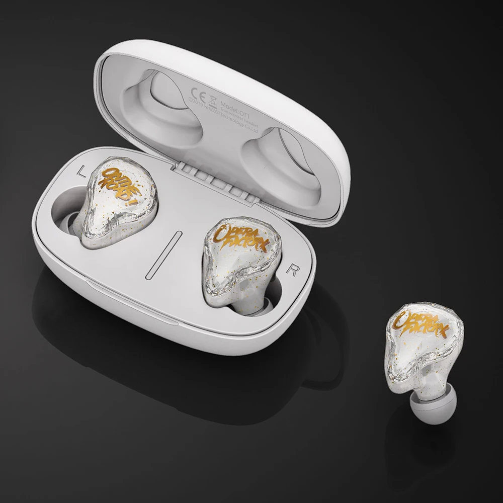 Whizzer OT1 Airdots TWS Bluetooth 5,0 стерео наушники беспроводные наушники с микрофоном Handsfree наушники управление ии - Цвет: OT1 White