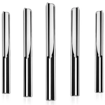 

ABSF 5Pcs Double Flute Straight Slot Carbide Cutters CNC Router Bits 4 x22mm