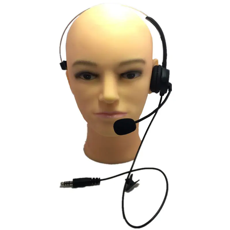 Mic Headphone Headset With Nato Plug For U94 Ptt For Kenwood Motorola Yaesu Radios