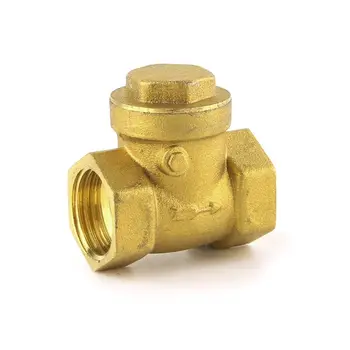 

Golden Horizontal Check Valve Brass Non Return Valve 1/2"