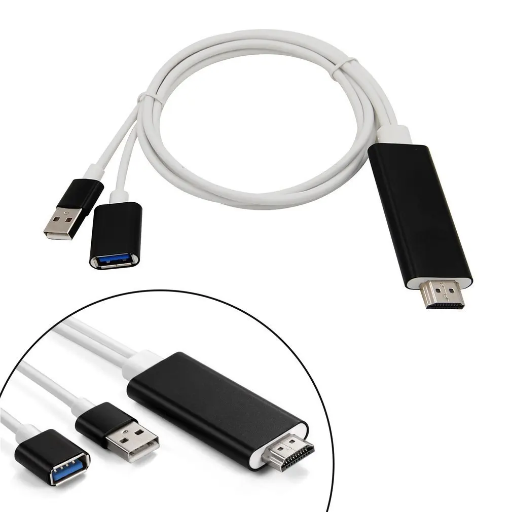 1080P Высокое разрешение видео аудио Преобразование HDMI кабель Plug And Play для iOS для Android зарядный кабель для HDTV мобильного телефона